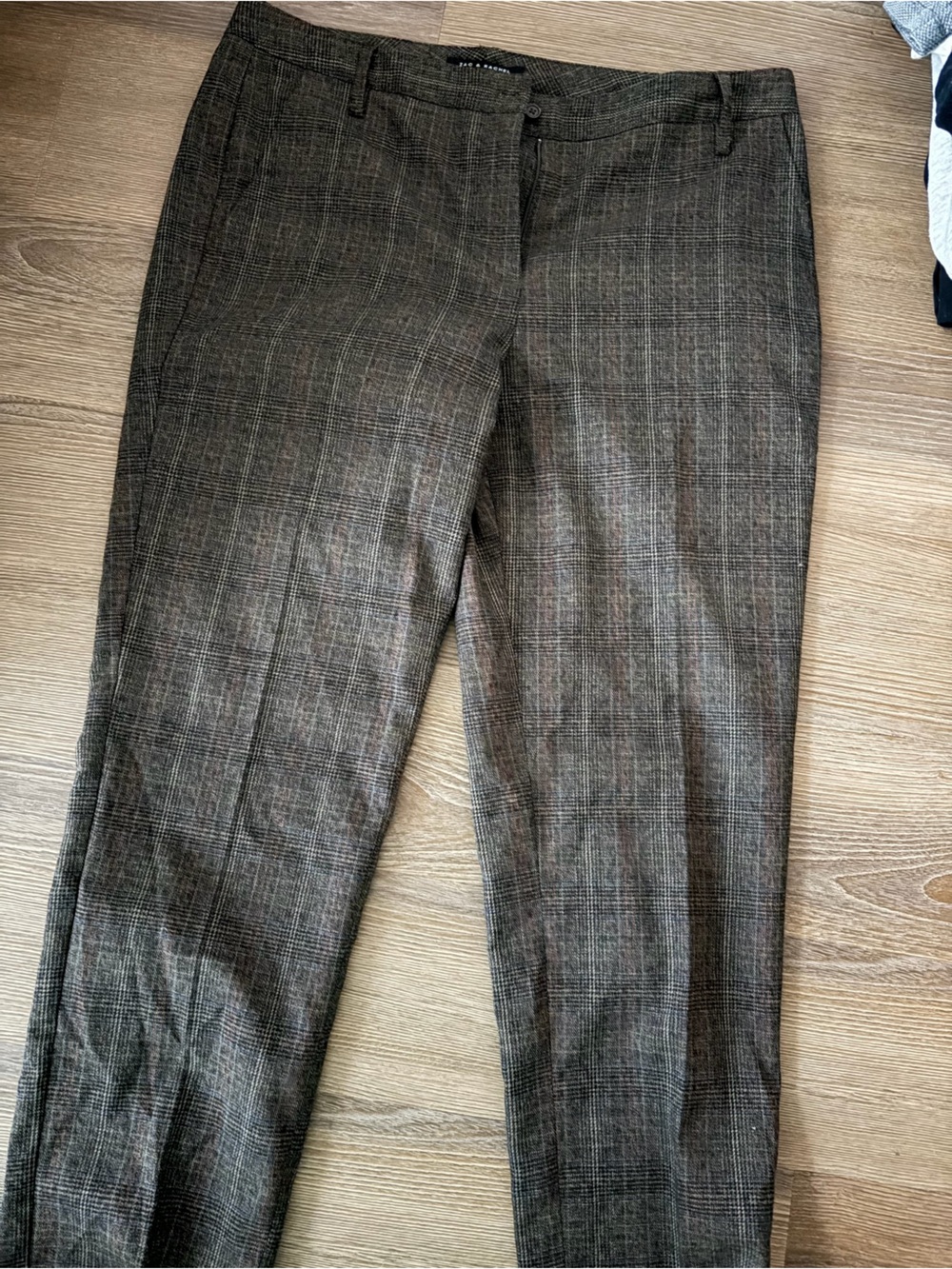 Zac & Rachel Brown and Gray Plaid Trousers